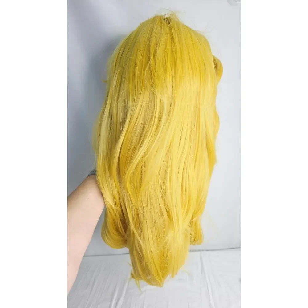 Golden Blonde Mermaid Princess Cosplay Wig Crown Adult Halloween Costume Set